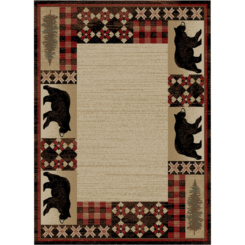 Tapis multicolore Cargin, Rectangle 7 pi 10 po x 9 pi 10 po