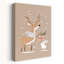 Christmas Gift Exchange Abstract Contemporary Deer Forest Landscape Wall Art Print by Mathieu - Wrapped Canvas Print-1029975791