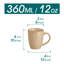 Ensemble de 4 grandes tasses à glaçons deux tons, 12 oz, grès artisanal, parfait pour le café ou le thé-124946163-124946165