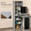 Armoire de bureau murale convertible avec tableau noir HOMcom