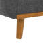 2 sièges Mid Century Modern rembourrés en gris foncé, 67,7 po de large, pour une petite dégustation de vin