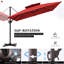 Parasol carré en porte-à-faux 128 po, base lestée incluse-88881050