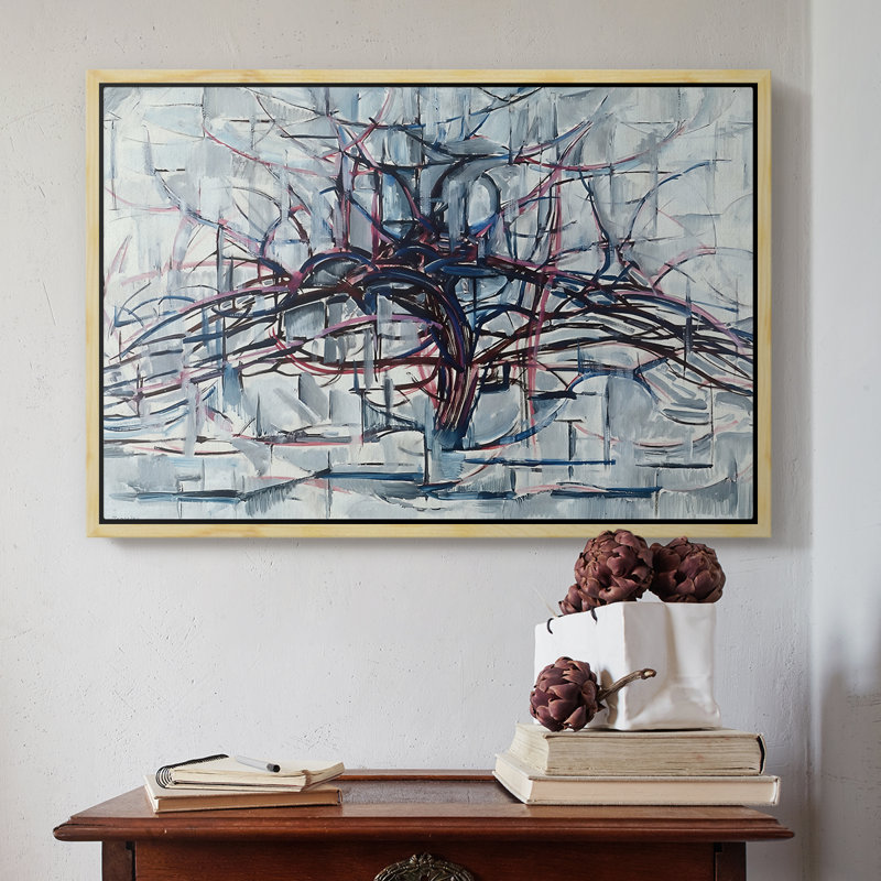 «Horizontal Tree», 1912 - Piet Mondrian, toile tendue avec châssis, 16 x 24, Naturel