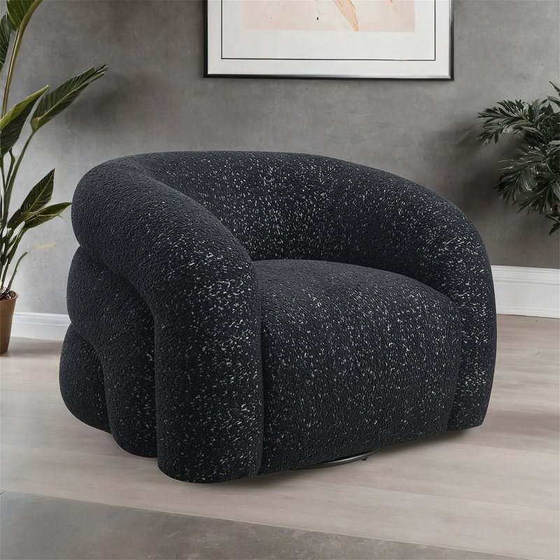 Chaise pivotante à 360 degrés, Noir