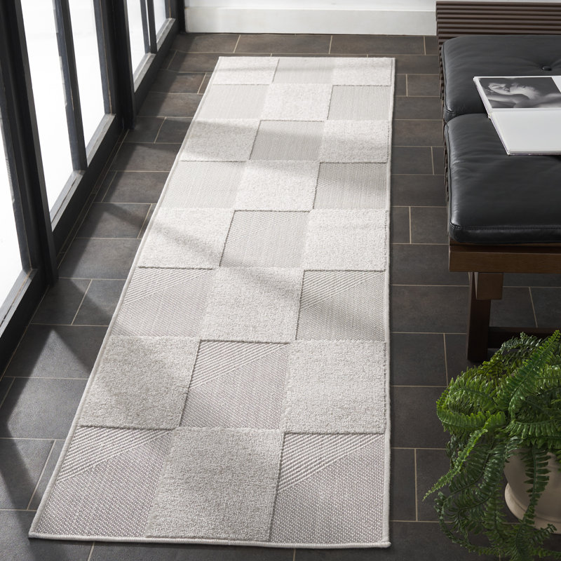 Tapis géométrique Keylani Performance, Tapis de couloir 2 pi x 8 pi