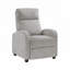 Fauteuil inclinable moderne avec dossier en velours côtelé gris clair, mobilier de salon confortable et élégant-1111076040