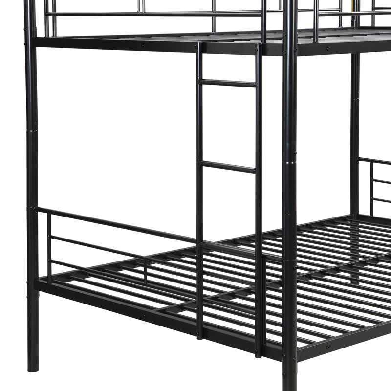 Lit superposé double au dessus d'un lit double, aucun sommier requis, assemblage facile
