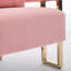 Chaise d'appoint rembourrée en molleton luxueux avec pieds en métal doré, pour salon et bureau, ensemble de 2-339340049