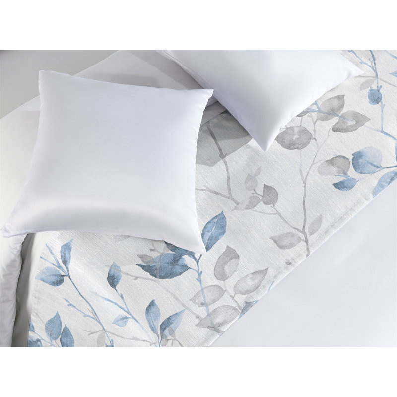 Chemin de lit à motif de feuilles Ambesonne, Très grand lit