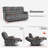 Power Reclining Sofa with Convertible Drop-Down console, Heat and Massage, 3 Seat Recliner Couch-1708699662