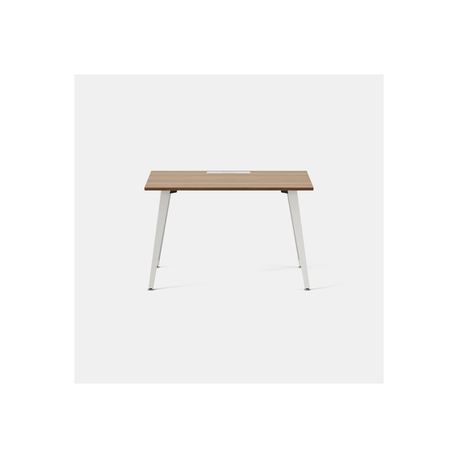 Office Desk, 30" H x 48" W x 24" D, Walnut, White