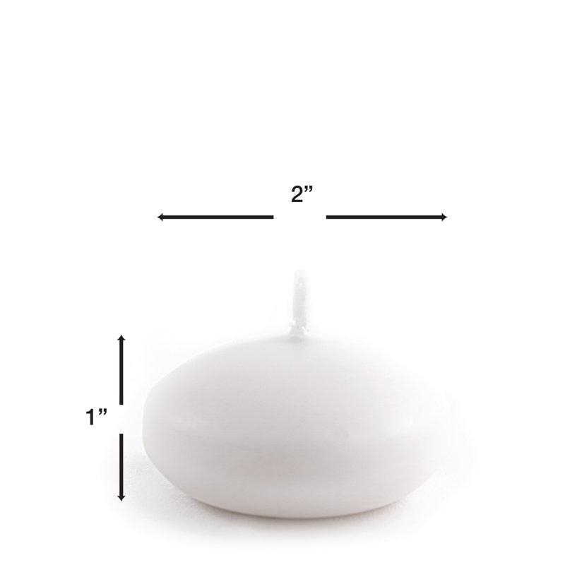 Bougie flottante sans parfum, Blanc, H 1 po x l 2 po x P 2 po