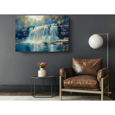 Reproduction d'art sur toile, peinture à l'huile d'une chute d'eau, décoration murale moderne pour la maison et le bureau