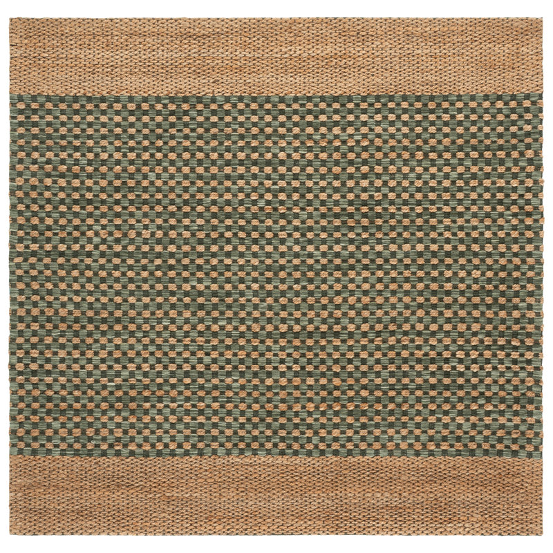 Martha Stewart 9529 Hand Tufted 40% Jute; 40% Wool; 20% Cotton Geometric Rug, Square 6'
