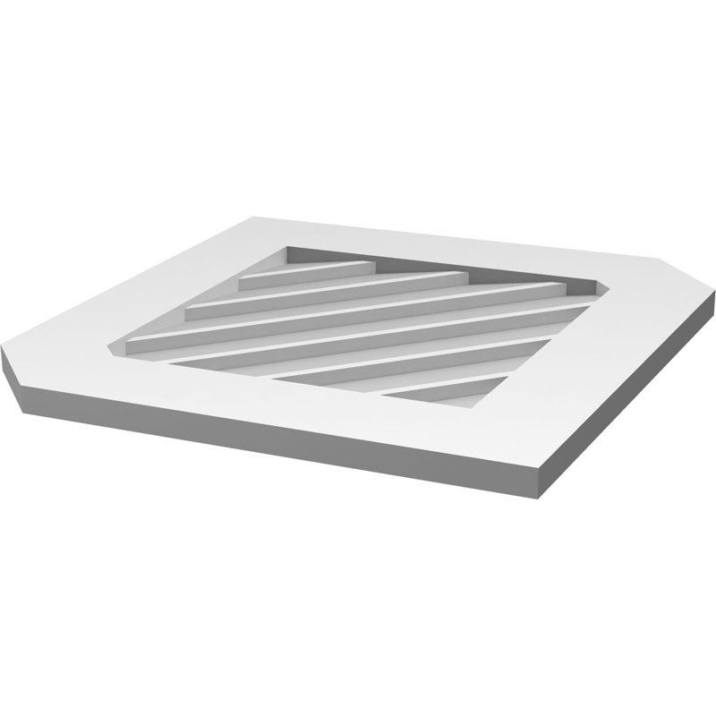 Ventilé vertical à pignon vertical 11/12 po, H 1 po x l 26 po x L 28 po