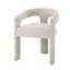 Chenille blanche, chaise d'appoint, de 2, rembourrée, hauteur de siège, structure en bois composite de l'accoudoir, largeur,