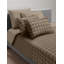 Ensemble de housse de couette en coton moka brodé P / Kaufmann Home-130815267-130815270