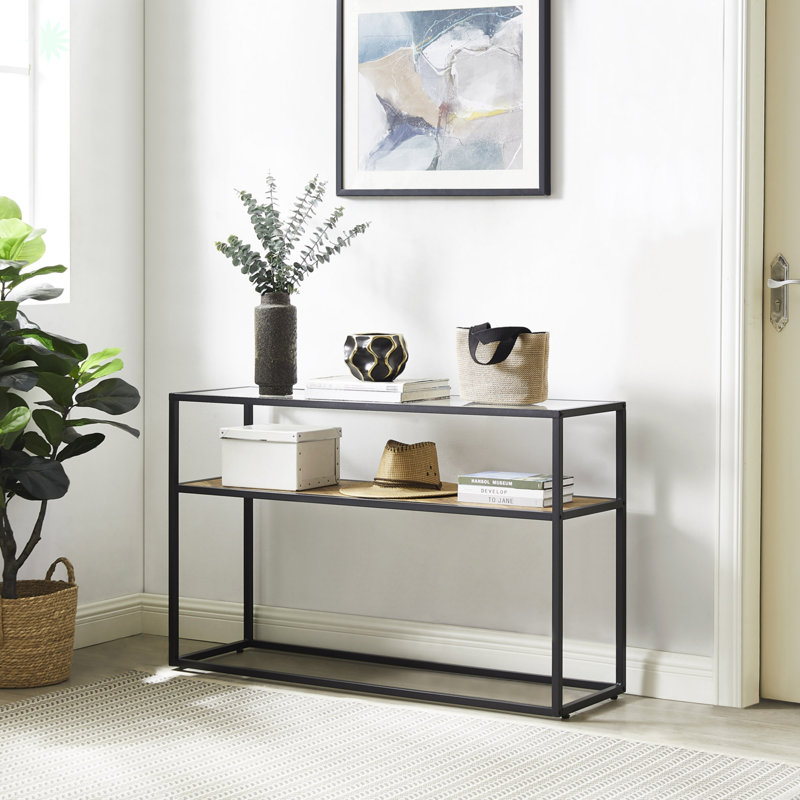 Console 48,03 po, Chêne, Noir
