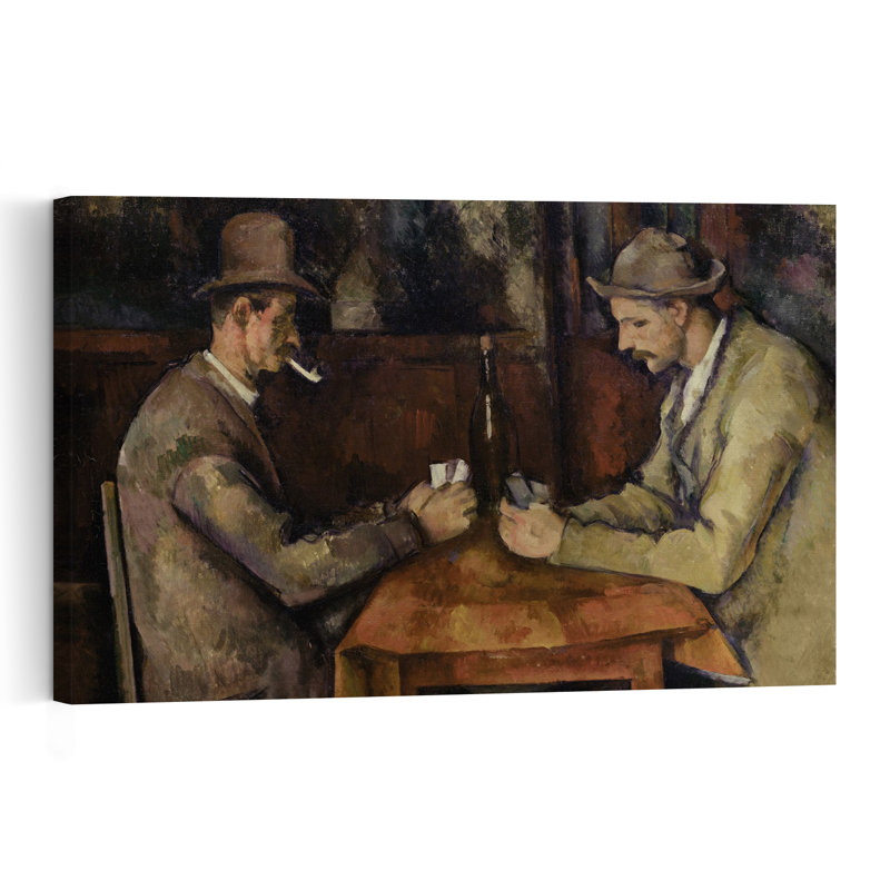 " The Card Players, 1893-96 Impressionist Abstract Contemporary Rose Mountain Wall Art Print " by Paul Cezanne