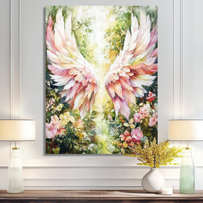 Majestic Wings Of Garden - Fantasy Metal Decor, Wings Angel Metal Print