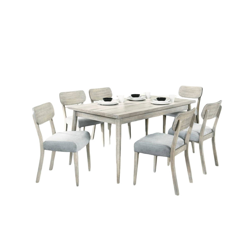 Chaises de salle à manger contemporaines 2 pièces, siège en bois d'hévéa massif avec coussin en tissu, chaises couleur grain de bois naturel, housse, base, design