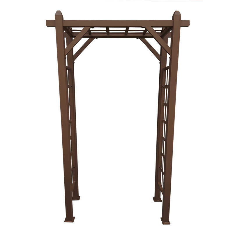 Arche de jardin moderne en aluminium, Brun