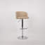 Chaise de bar en polyuréthane avec dossier semi-circulaire et hauteur réglable. Convient aux restaurants, salons et cafés. Ensemble de 2-231006777