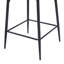 Ensemble de 2 tabourets de bar de 28 po de hauteur comptoir, 2 chaises de bar modernes revêtues de cuir d'unité centrale, repose-pieds et structure pour îlot de cuisine, table de bar et salle à manger-1534398979