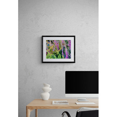Fleurs anglaises mauves et vertes par Drew Gaffney - Peinture