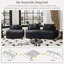 Ensemble de canapé modulaire surdimensionné de luxe moderne, canapé rembourré en chenille avec dossiers amovibles et sièges profonds Diy-832716361