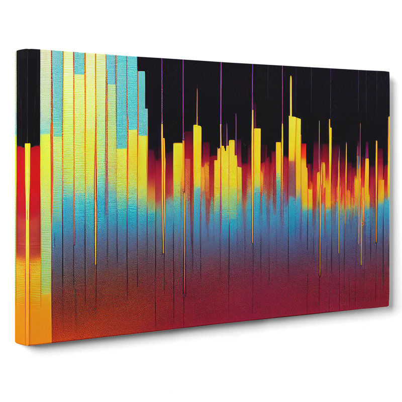 Electronic Audio Sound Bar Vol.7 Abstract - Wrapped Canvas Print, 35cm H x 50cm W x 3cm D