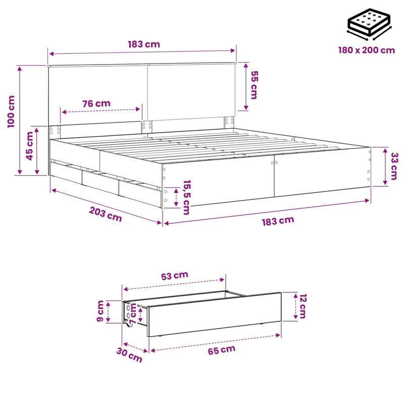 Super King (6') Bed Frame
