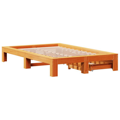 Solid Wood Storage Bed