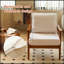 Chaise d'appoint avec pieds en bois et coussin en tissu doux-132922237