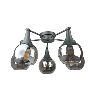 Brinsley Glass Semi Flush Mount