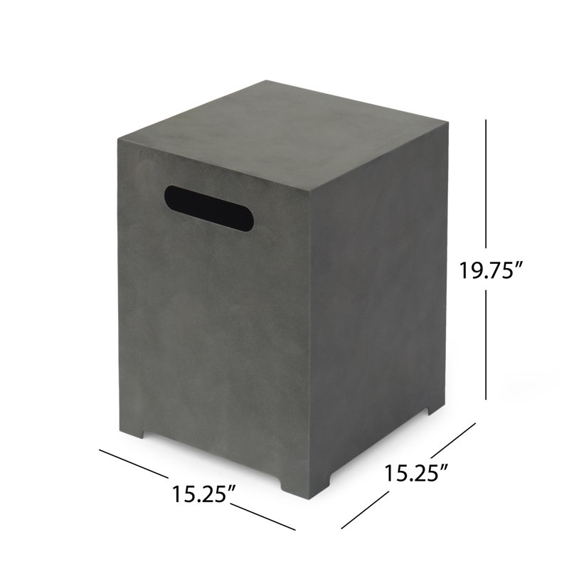 Edmundson Square Iron Propane Smokeless Fire Pit
