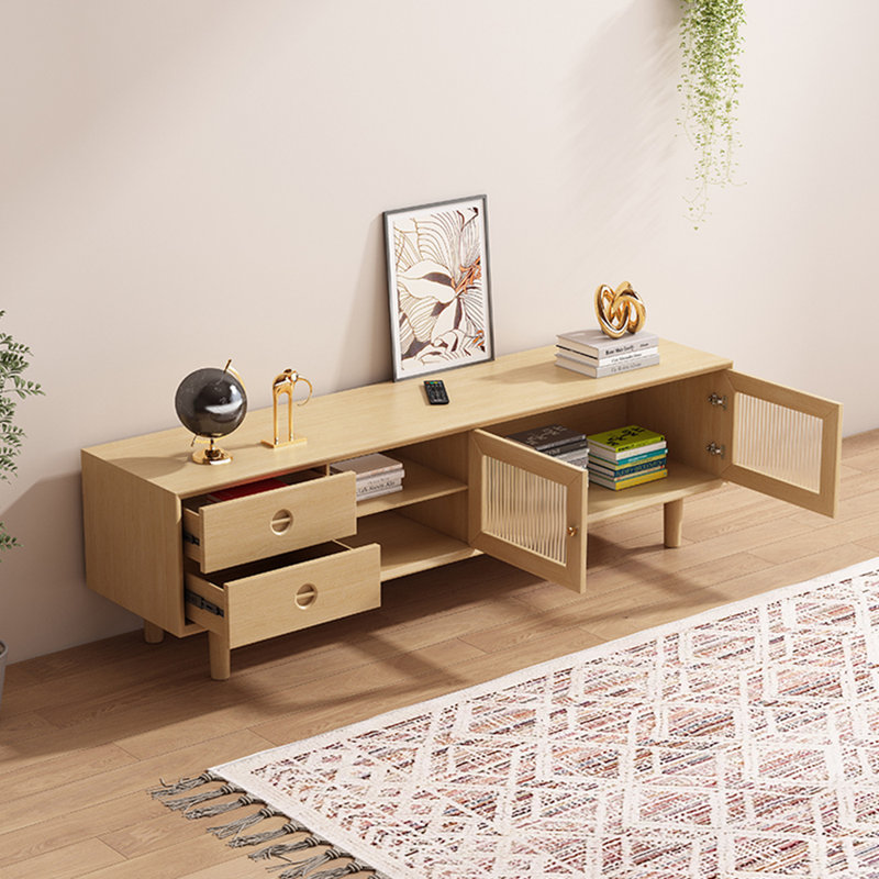 Meuble télé simple en bois massif Log Log, L 78,74 po