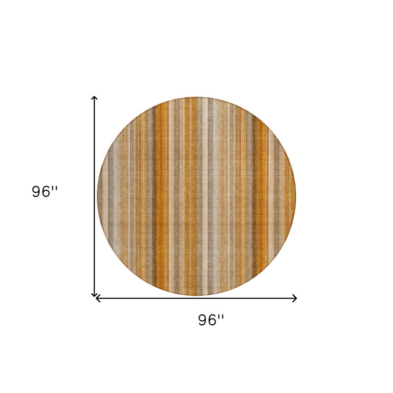 Tapis extérieur rond lavable antidérapant rond 8 pi ivoire et gris