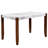 Modern Dining Table, Rectangular Faux Marble Style Table With Sturdy Wood Legs, Easy To Clean Rectangular Kitchen Table