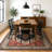 Southwestern Inspired Area Rug with Geometric Medallion Pattern, Vintage Tribal Style Rug for Living Room, Bedroom and Dining Room-1729057289