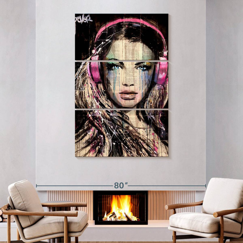 Leisha Lovely DJ, 74" H x 48" W