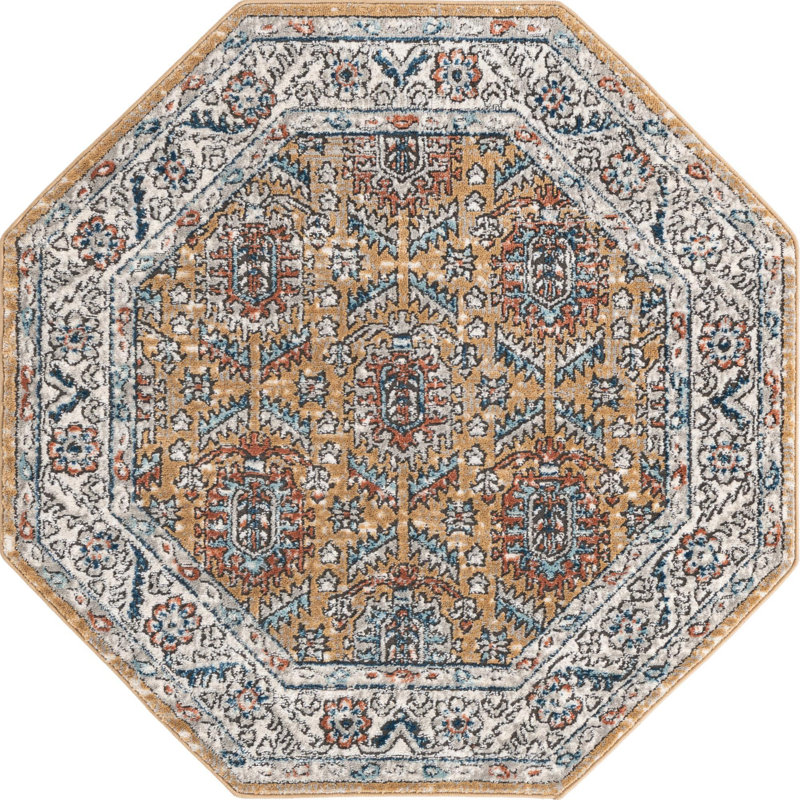 Oriental Indoor Rug, Octagon 4'