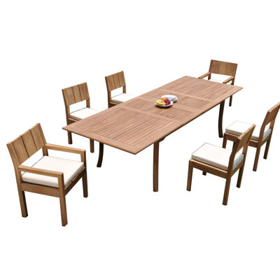 Ensemble repas 7 pièces teck Shamar