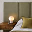 Lampe de table en verre nervuré 1 lumière Glint pour chambre à coucher