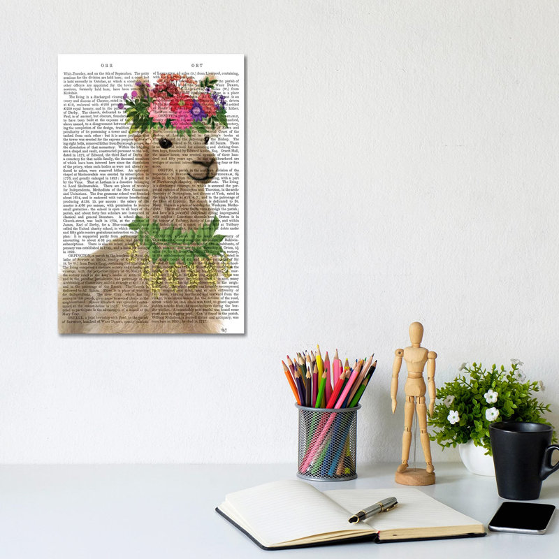 «Llama Bohemian 2» par Fab Funky, reproduction d'art graphique, Aucun mat, Toile tendue, H 12 po x l 8 po x P 0,75 po