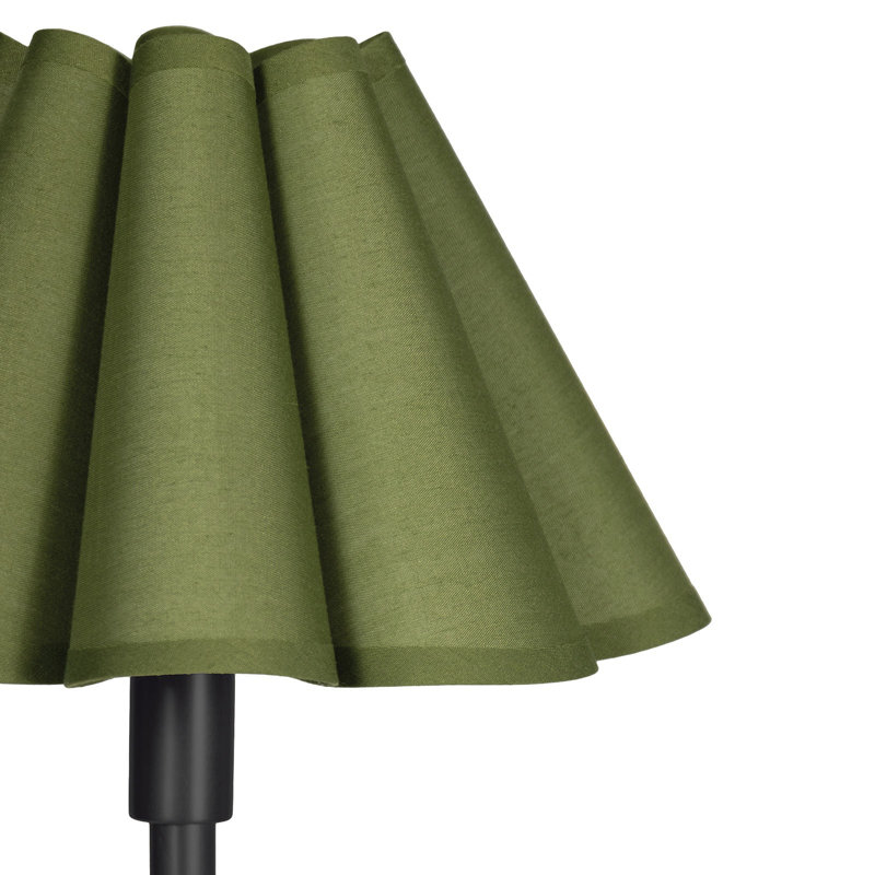 Polly Buffet Table Lamp, Black, 33" H x 16" W x 16" D, Green