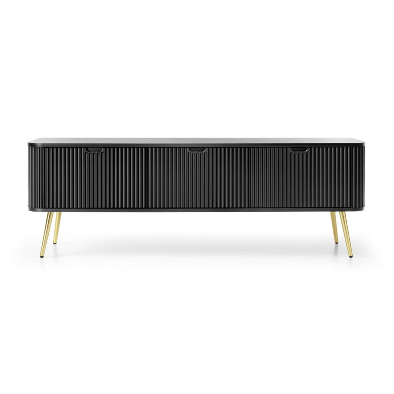 TV-LOWBOARD 200 cm, Black