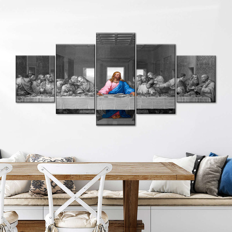 «Last Supper The Last Feast On», ensemble de 5 pièces, H 19 po x l 42 po x P 1 po