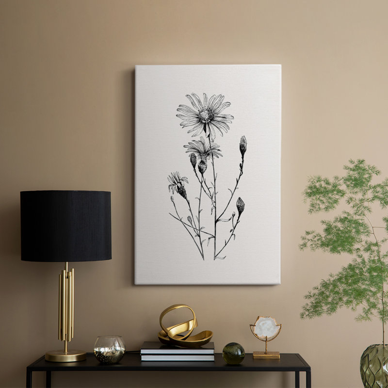 Motif floral rétro CCxxix - galerie Cavas, H 27 po x l 18 po