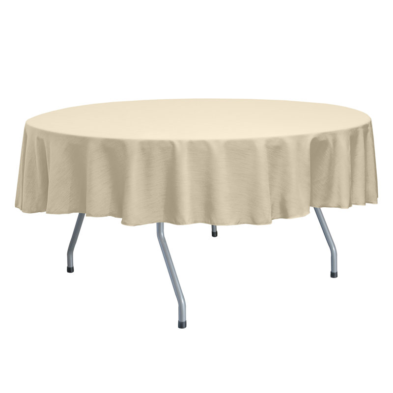 Solid Color Round Tablecloth, 72" x 72", Tan, 5